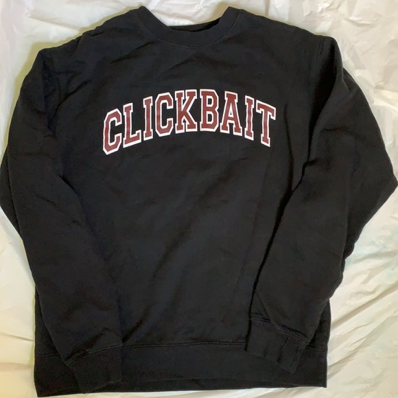 David Dobrik Large Black Clickbait Crewneck UNISEX - Picture 2 of 2